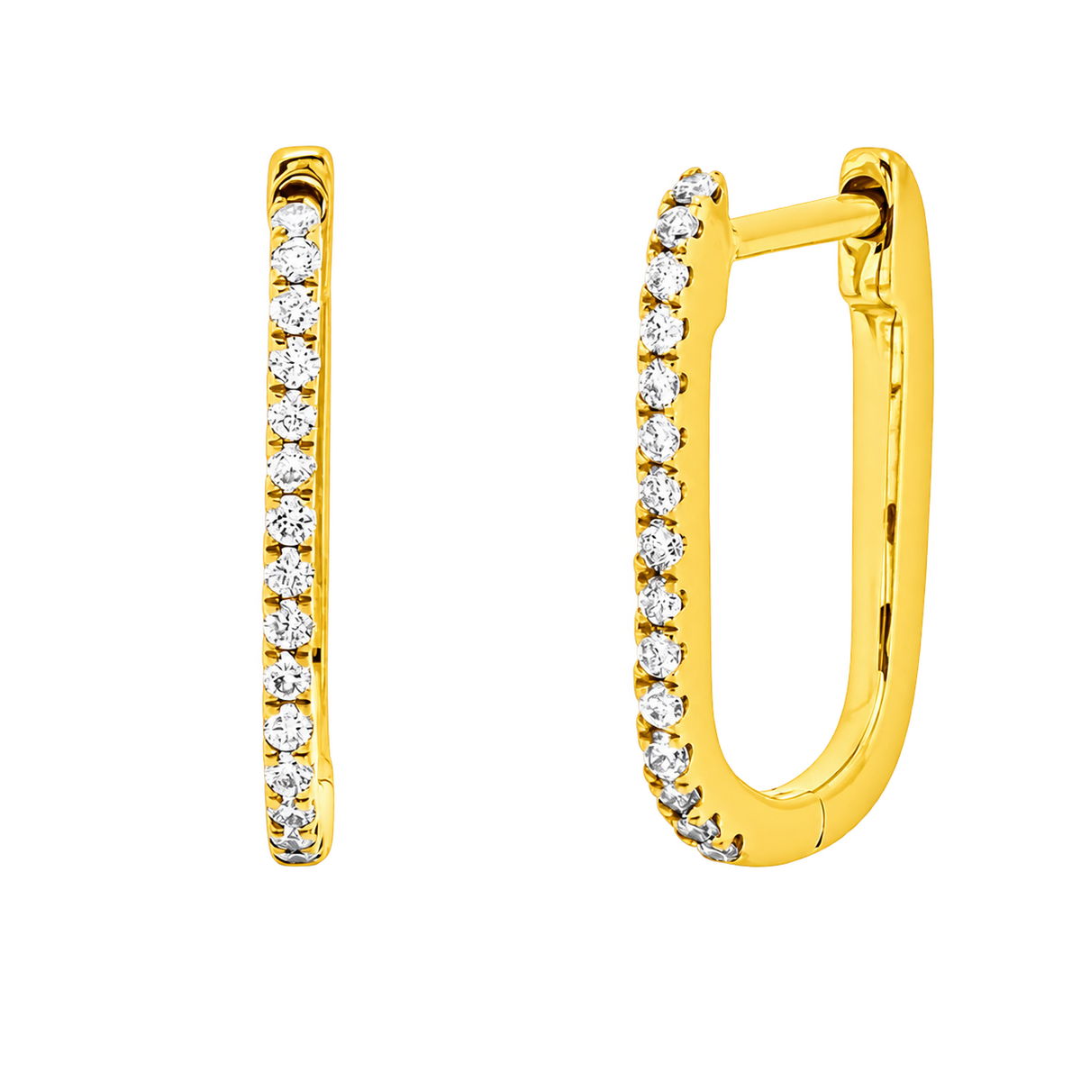 Creolen OVALE in Gelbgold – Produktansicht | NÓIR Diamonds