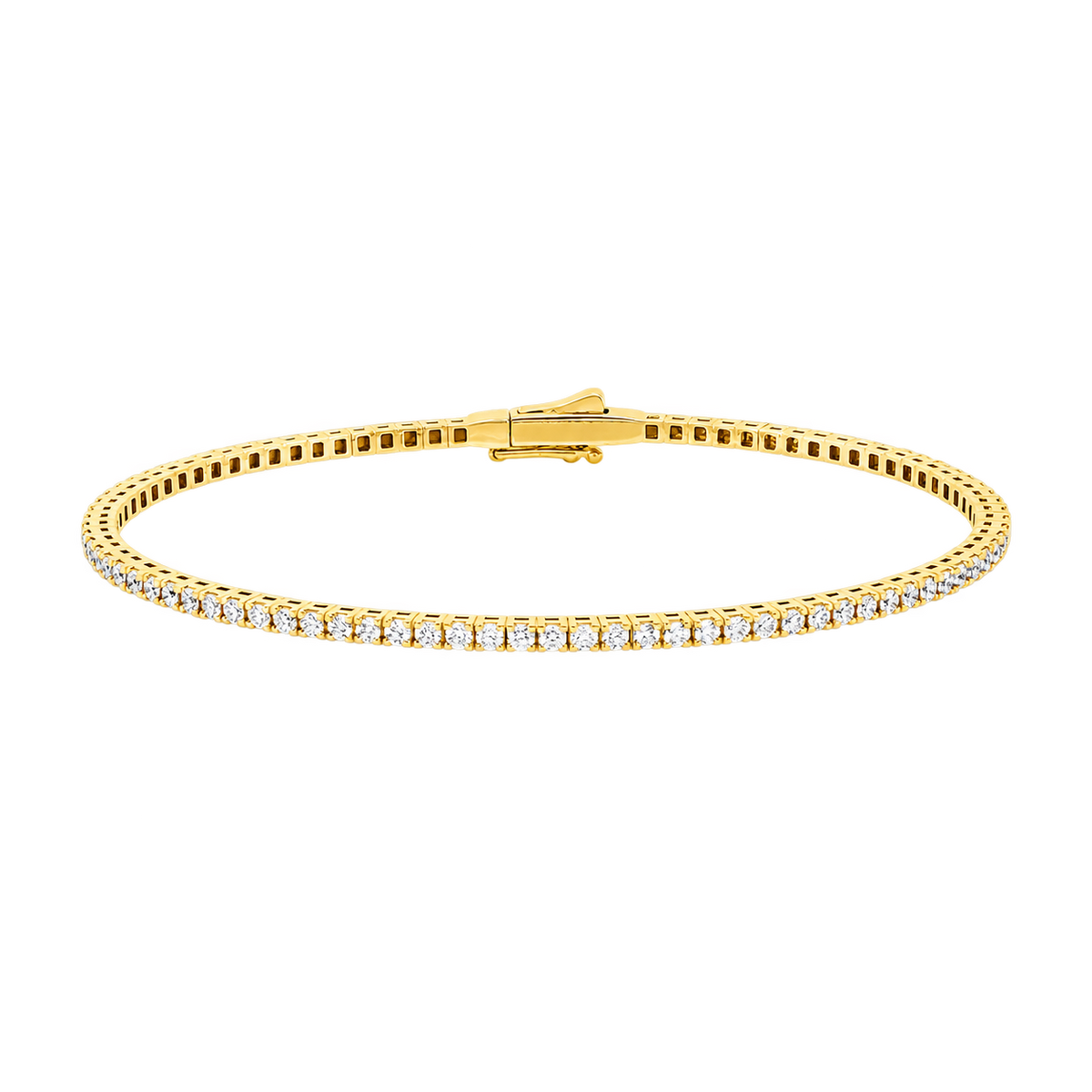 Tennisarmreif Tennisarmband RIVIÈRE in Gelbgold – Produktansicht | NÓIR Diamonds