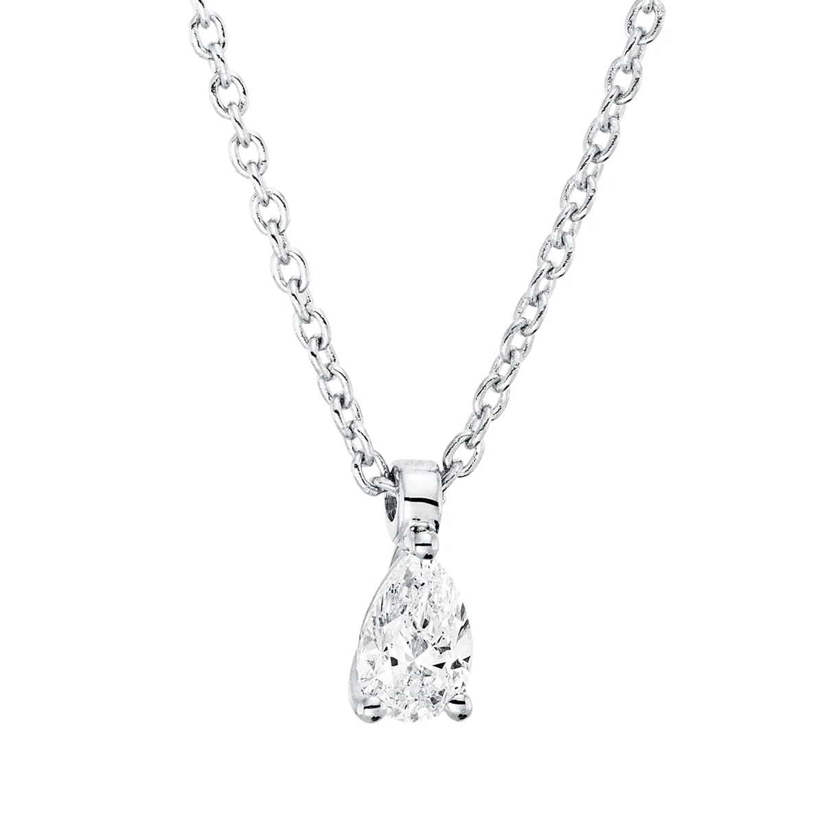 Solitaire Collier Weissgold - 4P112