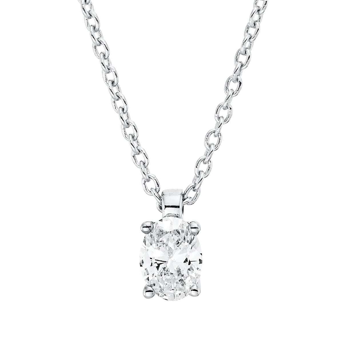 Solitaire Collier Weissgold - 4P115