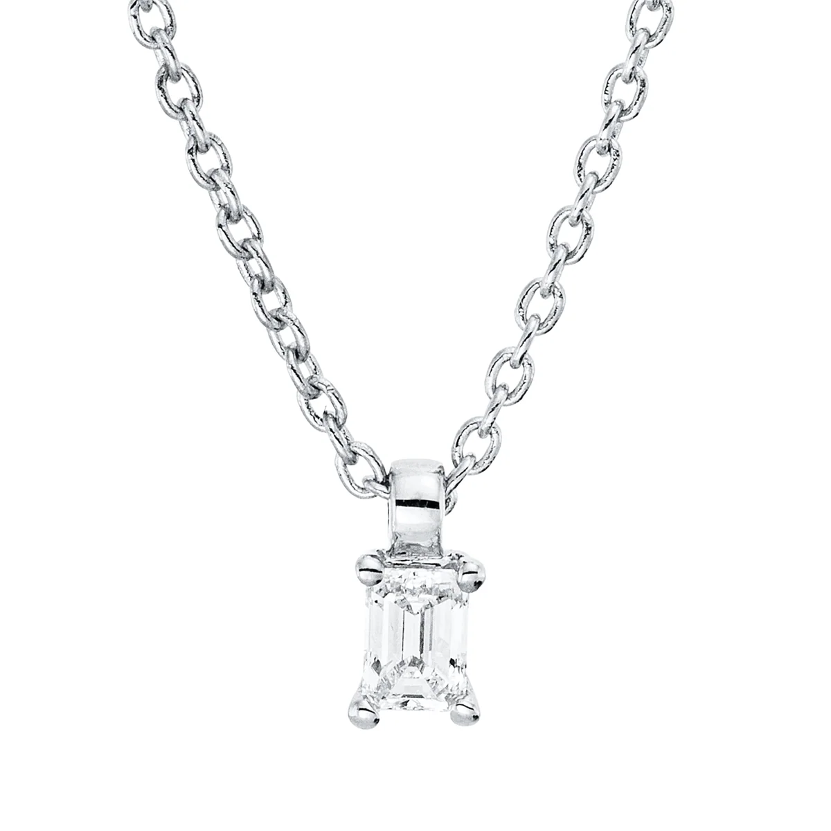 Solitaire Collier Weissgold - 4P121