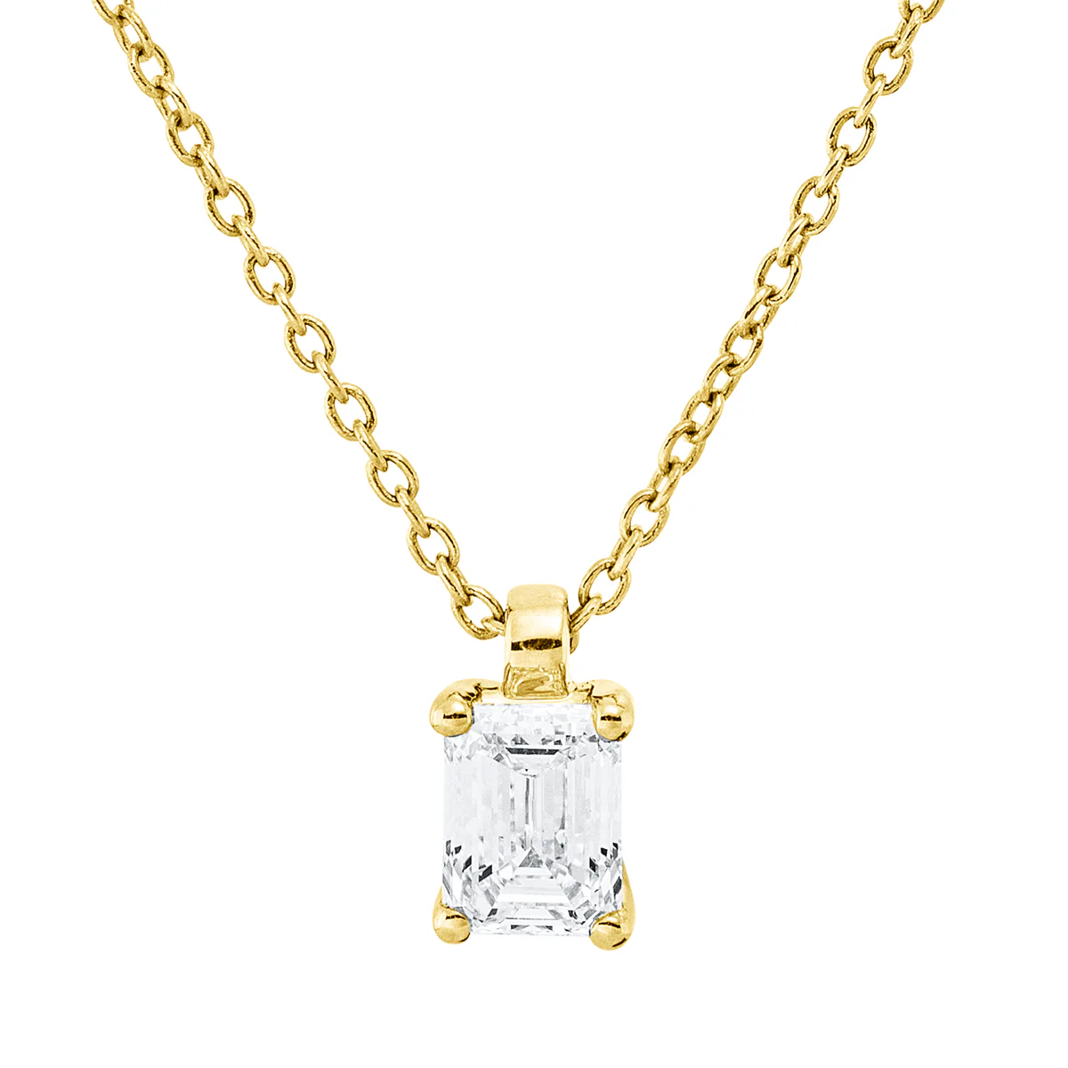 Solitaire Collier Gelbgold - 4P132