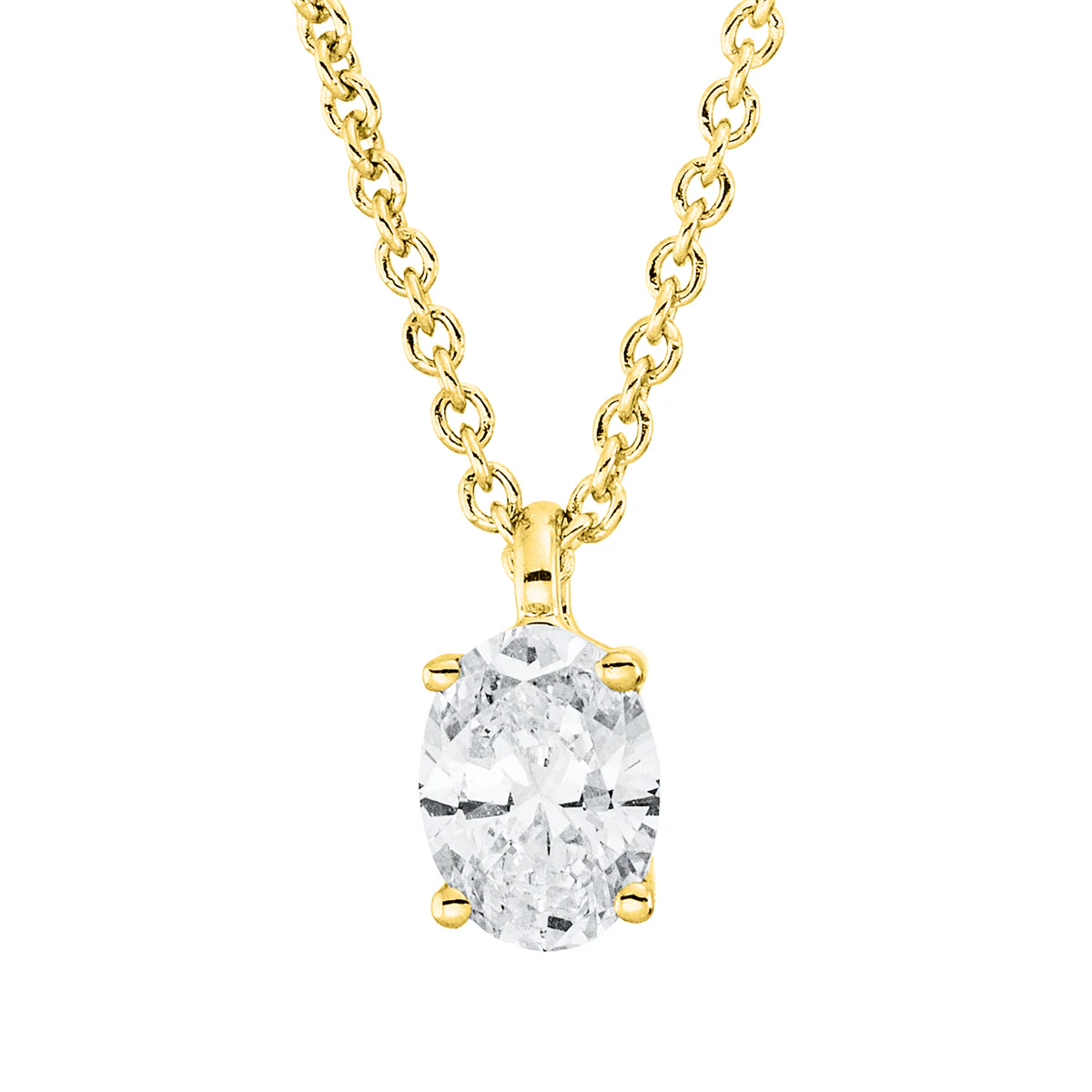 Solitaire Collier Gelbgold - 4Q251