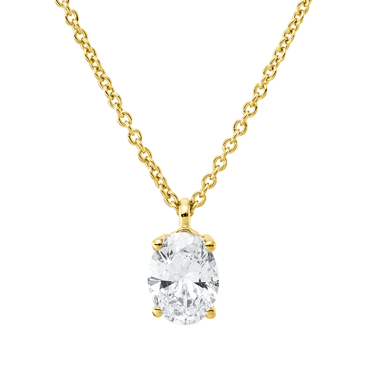 Solitaire Collier Gelbgold - 4Q252