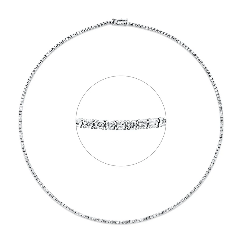 TENNIS Collier (Weissgold - 4Q680)