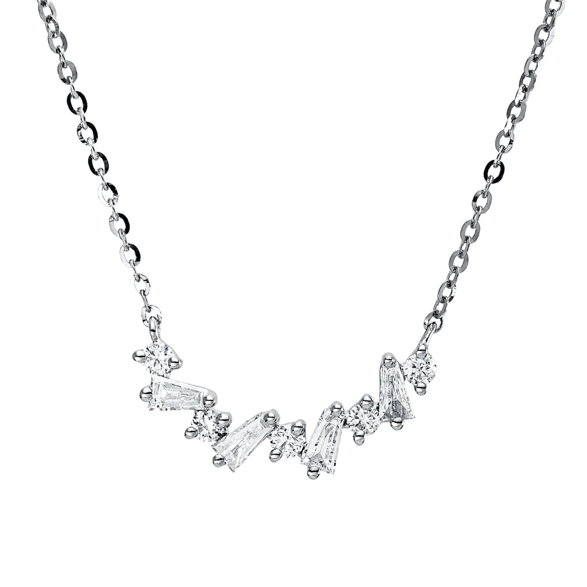 Baguette Collier Weissgold - 4Q739
