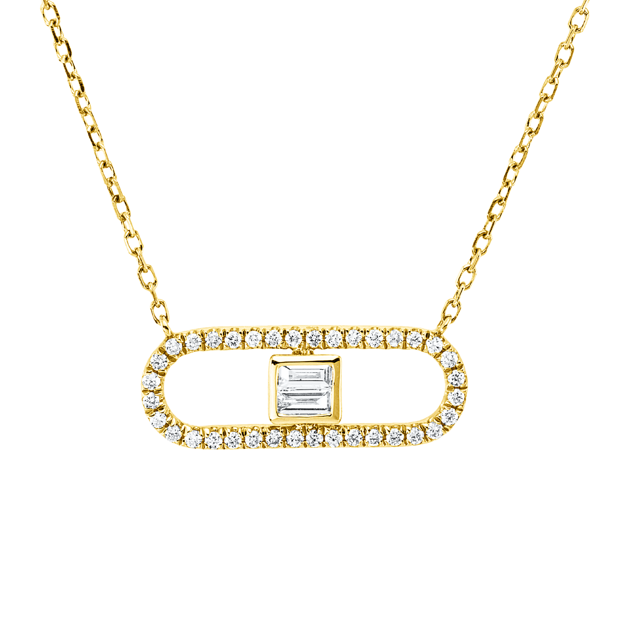 Collier 18 kt GG, mit ZÖ 40 cm
