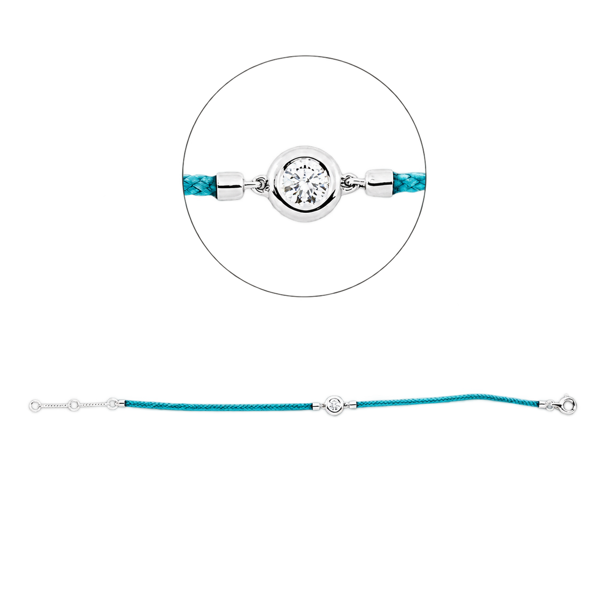 Armband AURA Turquoise in Weißgold – Produktansicht | NÓIR Diamonds