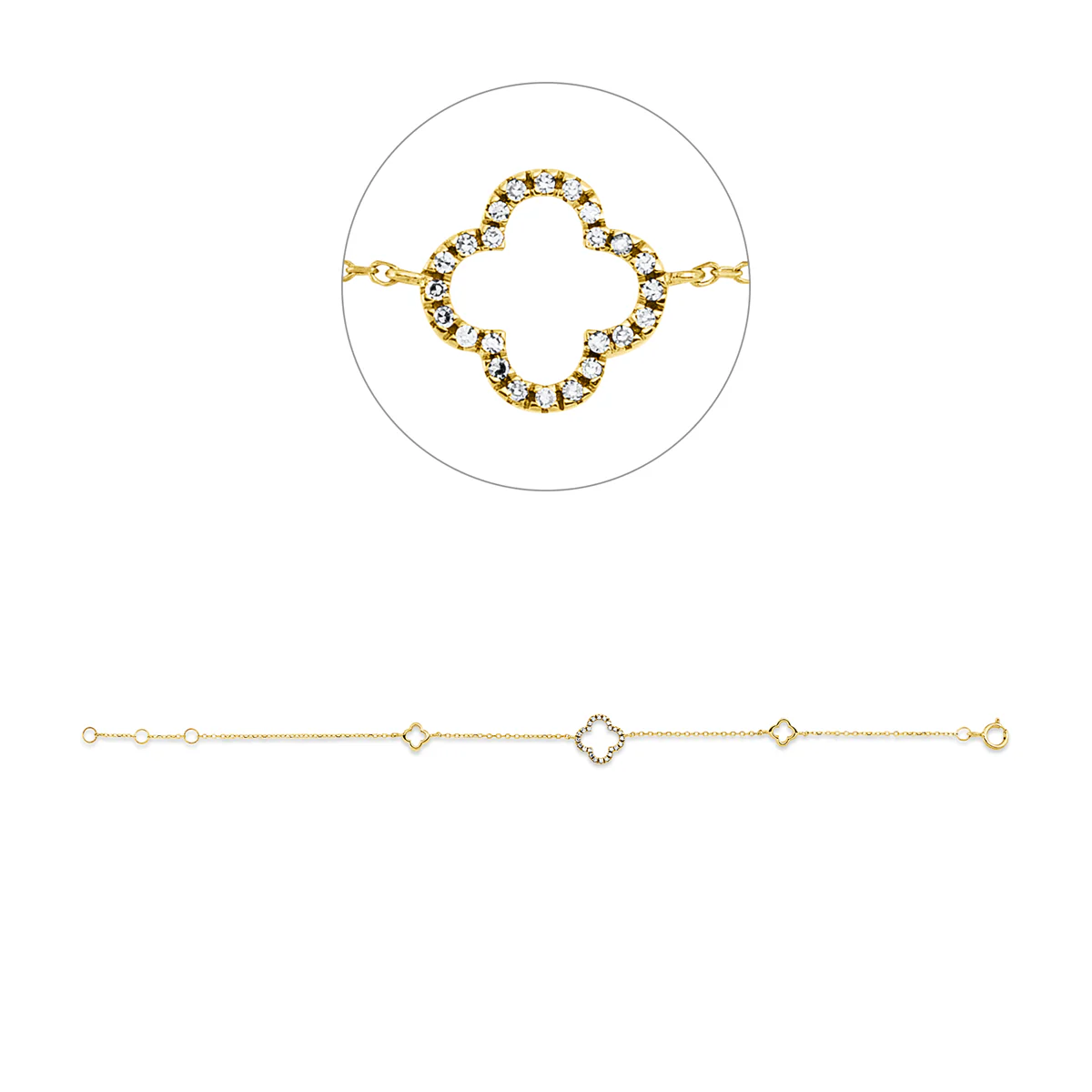 Modern Woman Armband Gelbgold - 5G828