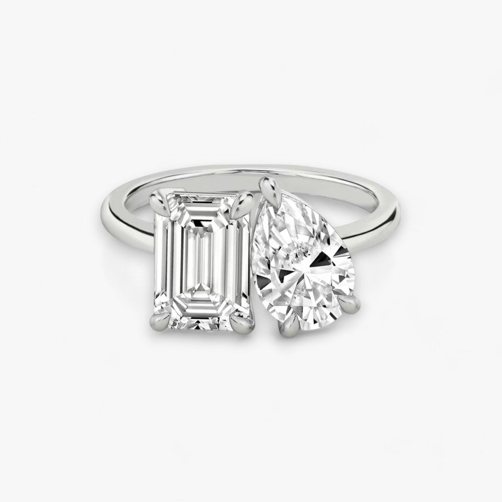 CHARME (Emerald + Tropfen Platin ohne Pavé)