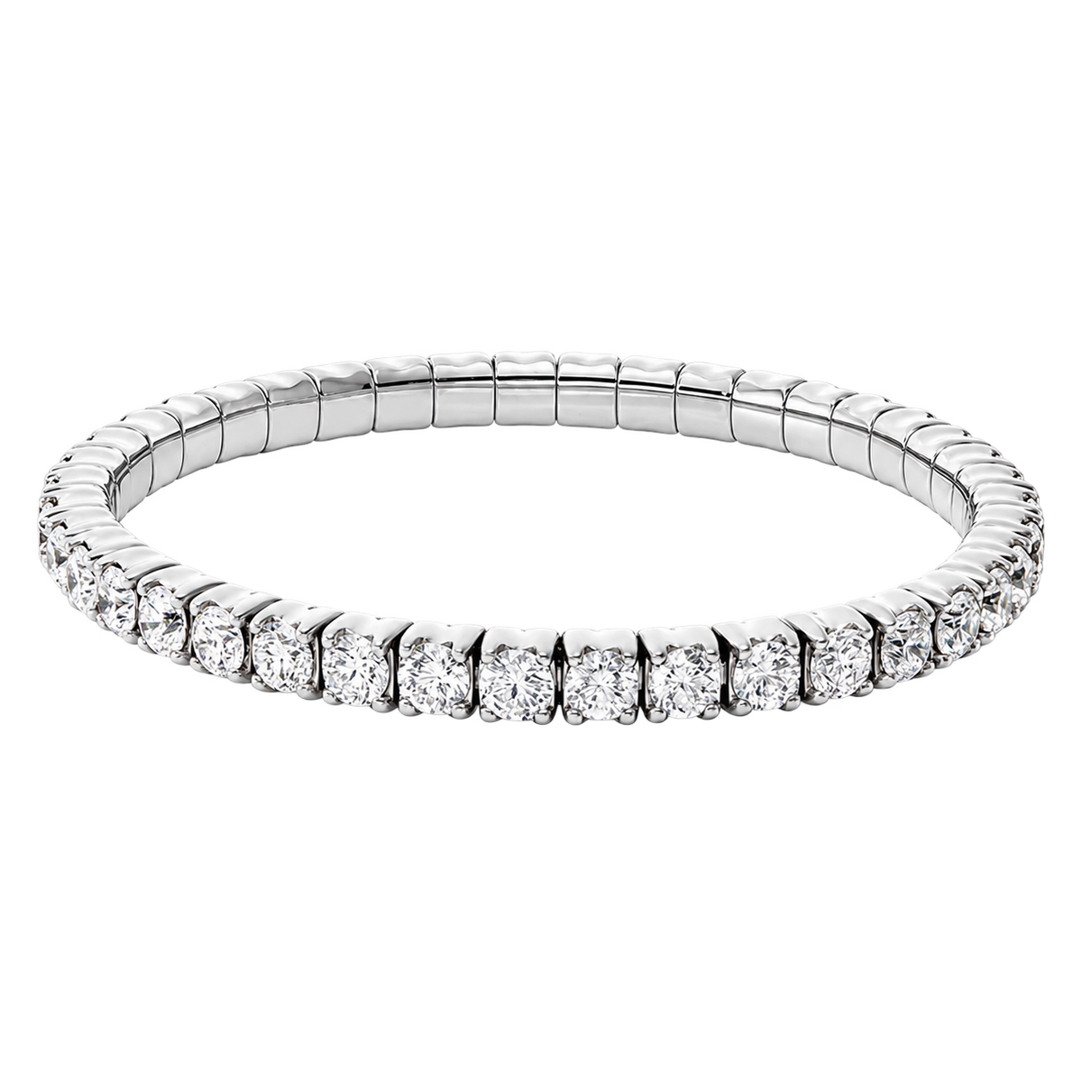 Diamantarmband Armband FLEX in Weißgold – Produktansicht | NÓIR Diamonds