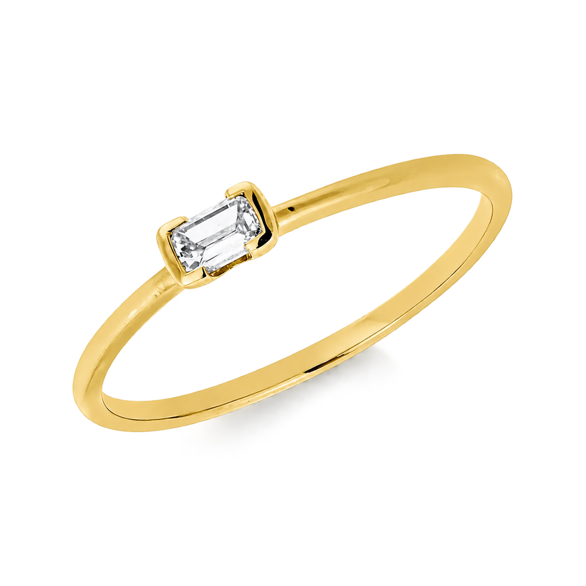 Solitär-Ring in Gelbgold – Produktansicht | NÓIR Diamonds