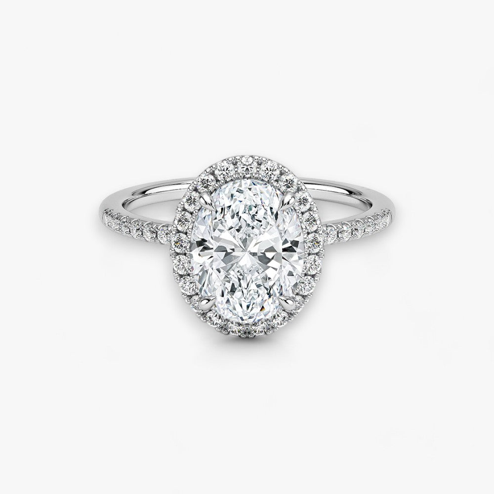 PRESTIGE (Oval natürlicher Diamant Weissgold)