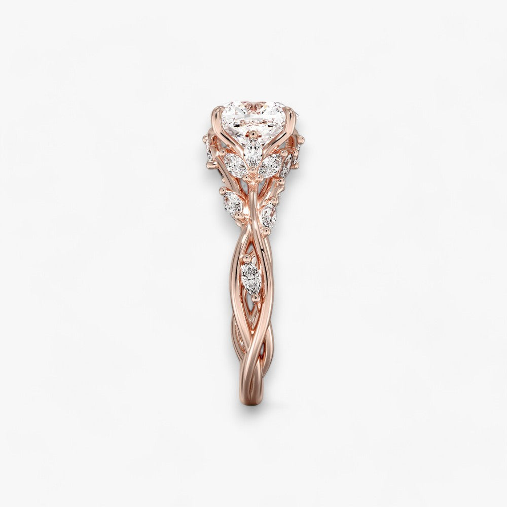 FLEUR (Cushion natural diamond rose gold)