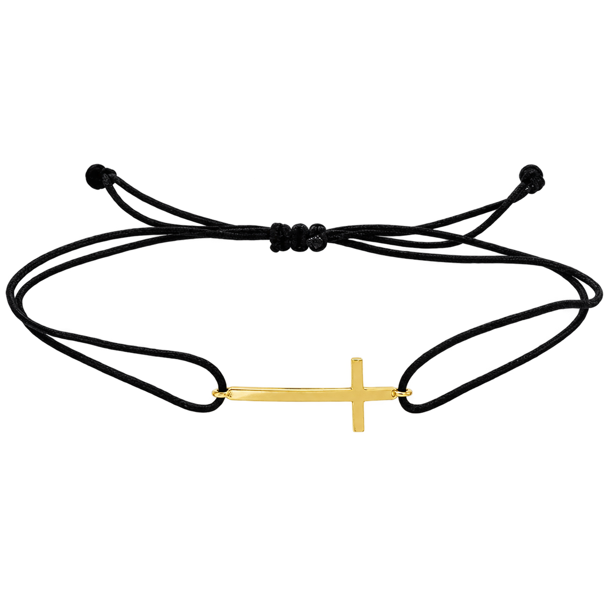 Armband CROIX Kordel in Gelbgold – Produktansicht | NÓIR Diamonds