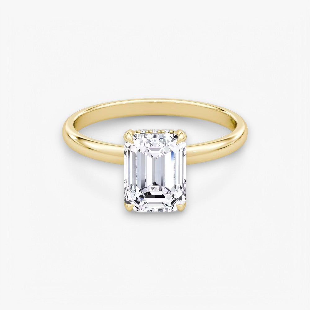 AMOUR (Emerald Gelbgold ohne Pave LABGROWN)