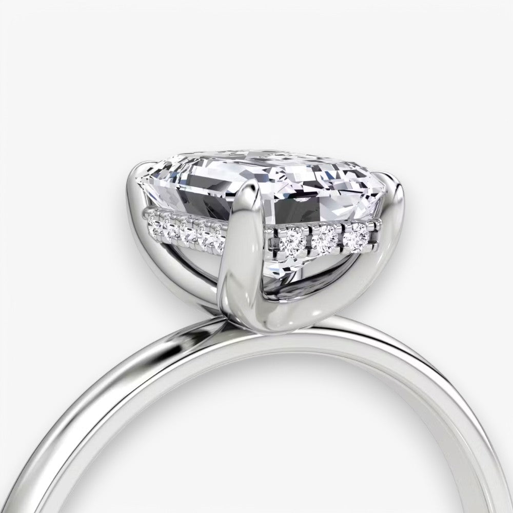 AMOUR (Emerald Weissgold ohne Pave LABGROWN)