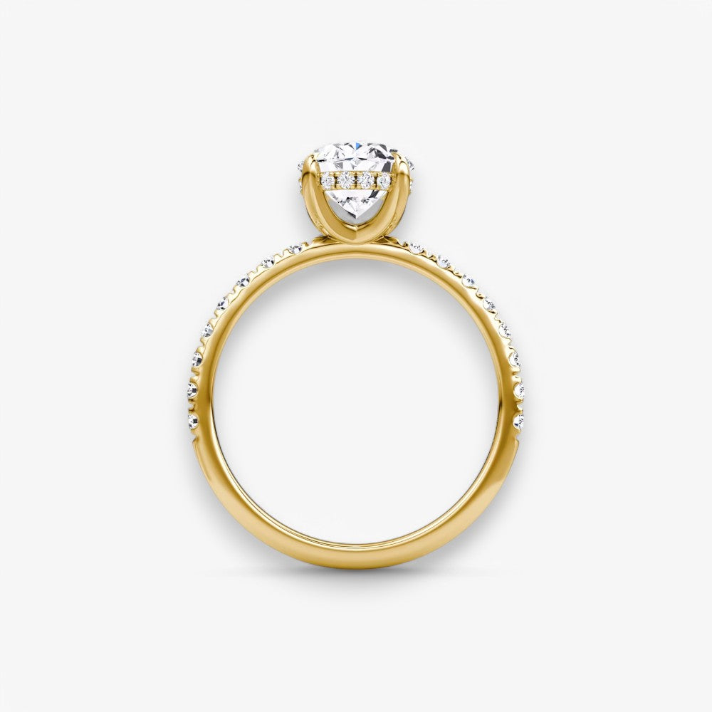 AMOUR (Oval Gelbgold mit Pave LABGROWN)
