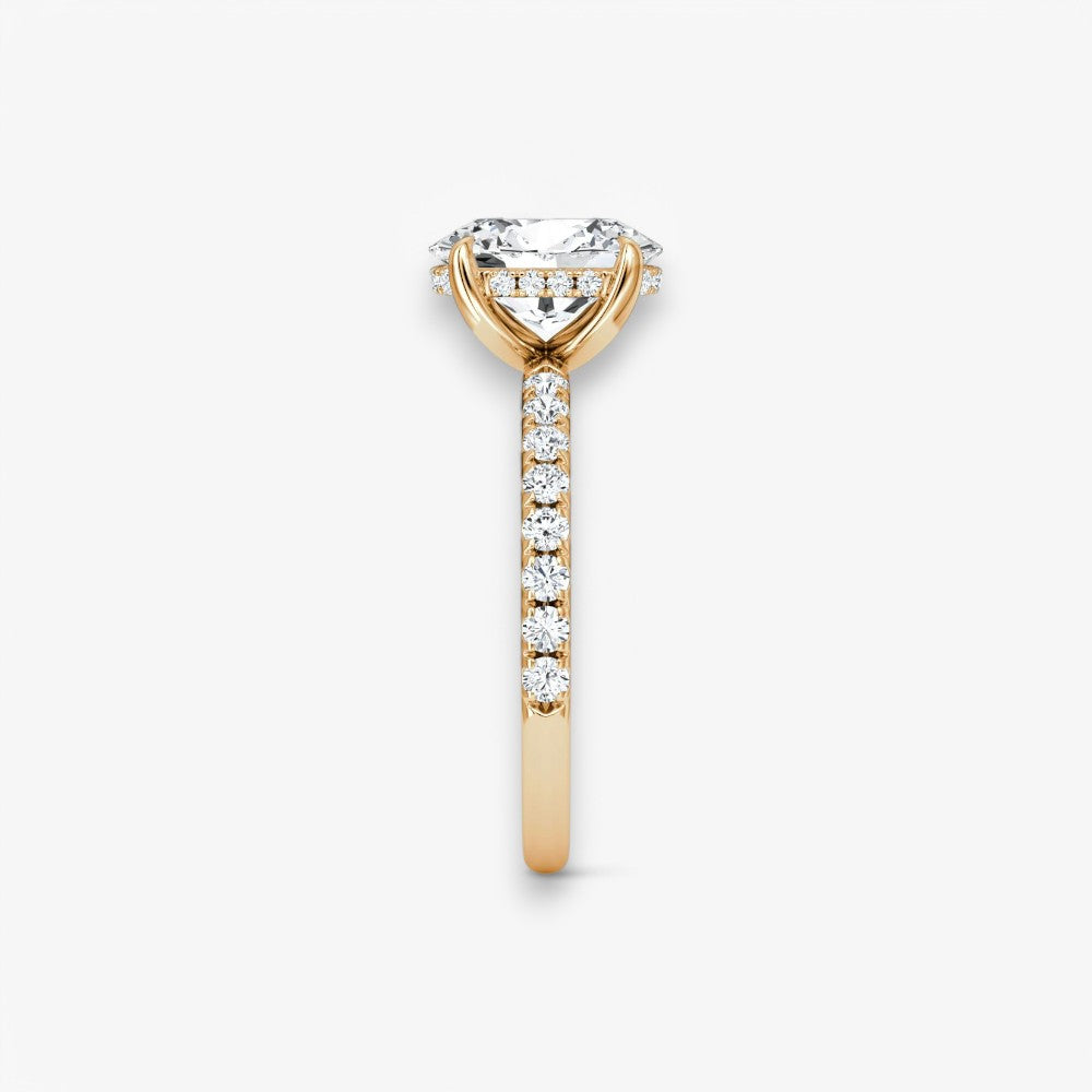 AMOUR (Oval natürlicher Diamant Rosegold mit Pave)