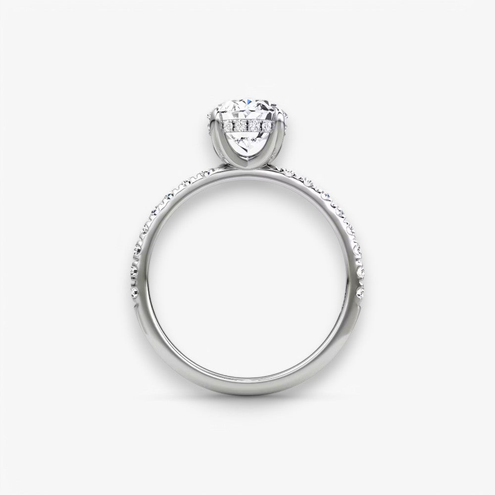 AMOUR (Oval Weissgold mit Pave LABGROWN)