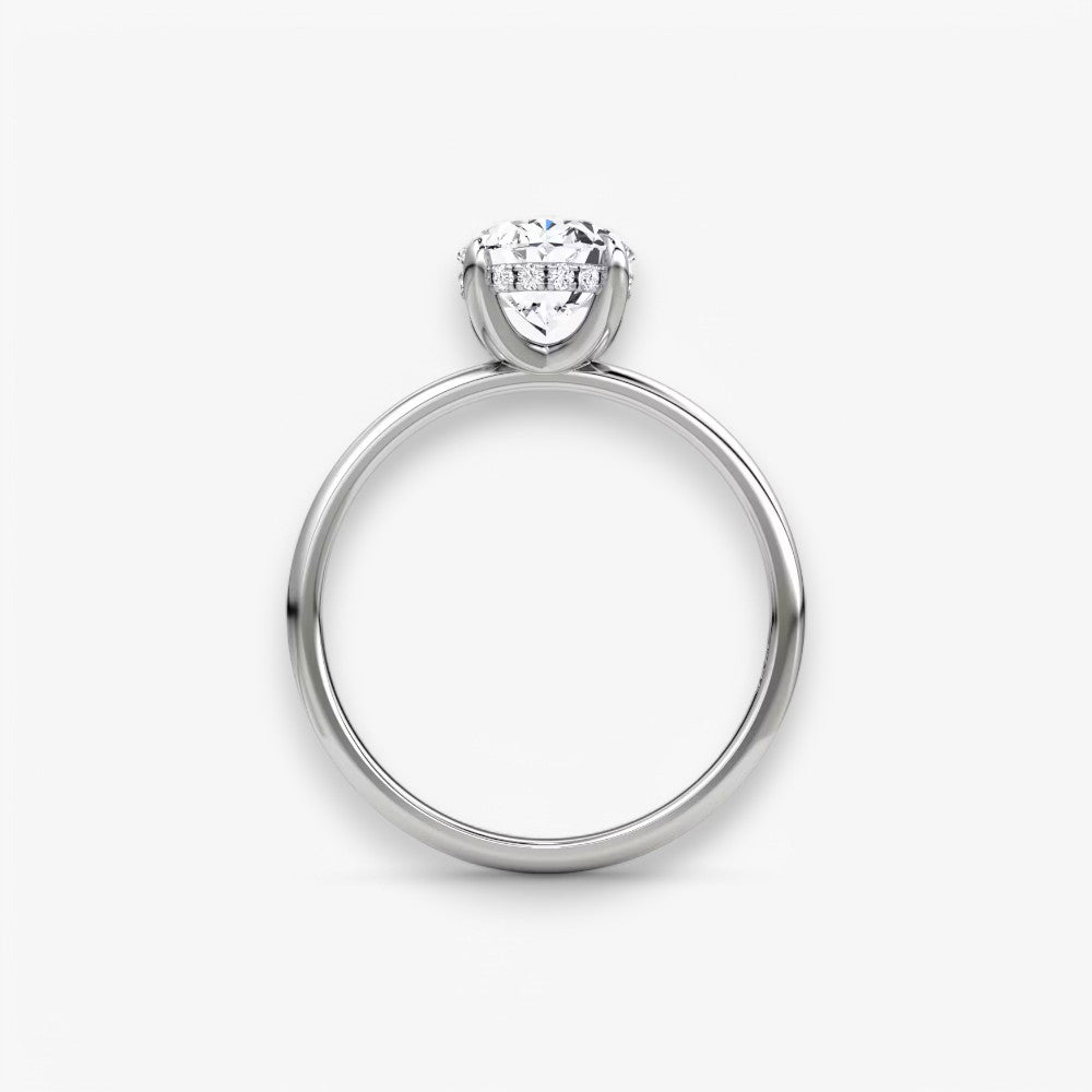 AMOUR (Oval natürlicher Diamant Weissgold ohne Pave)