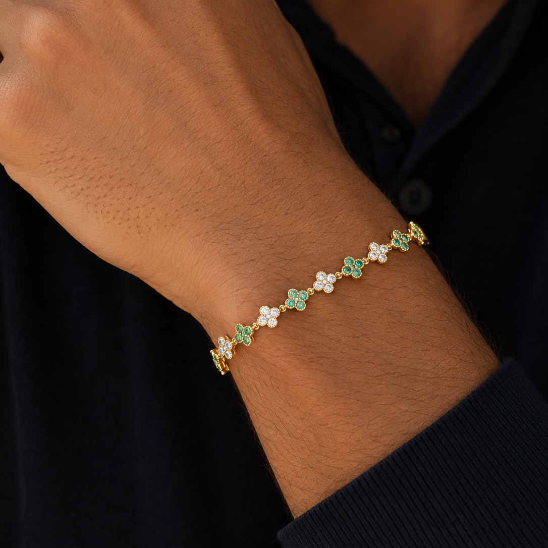 Farbstein Classic Armband 5G682 in Gelbgold – weitere Produktansicht von NÓIR Diamonds