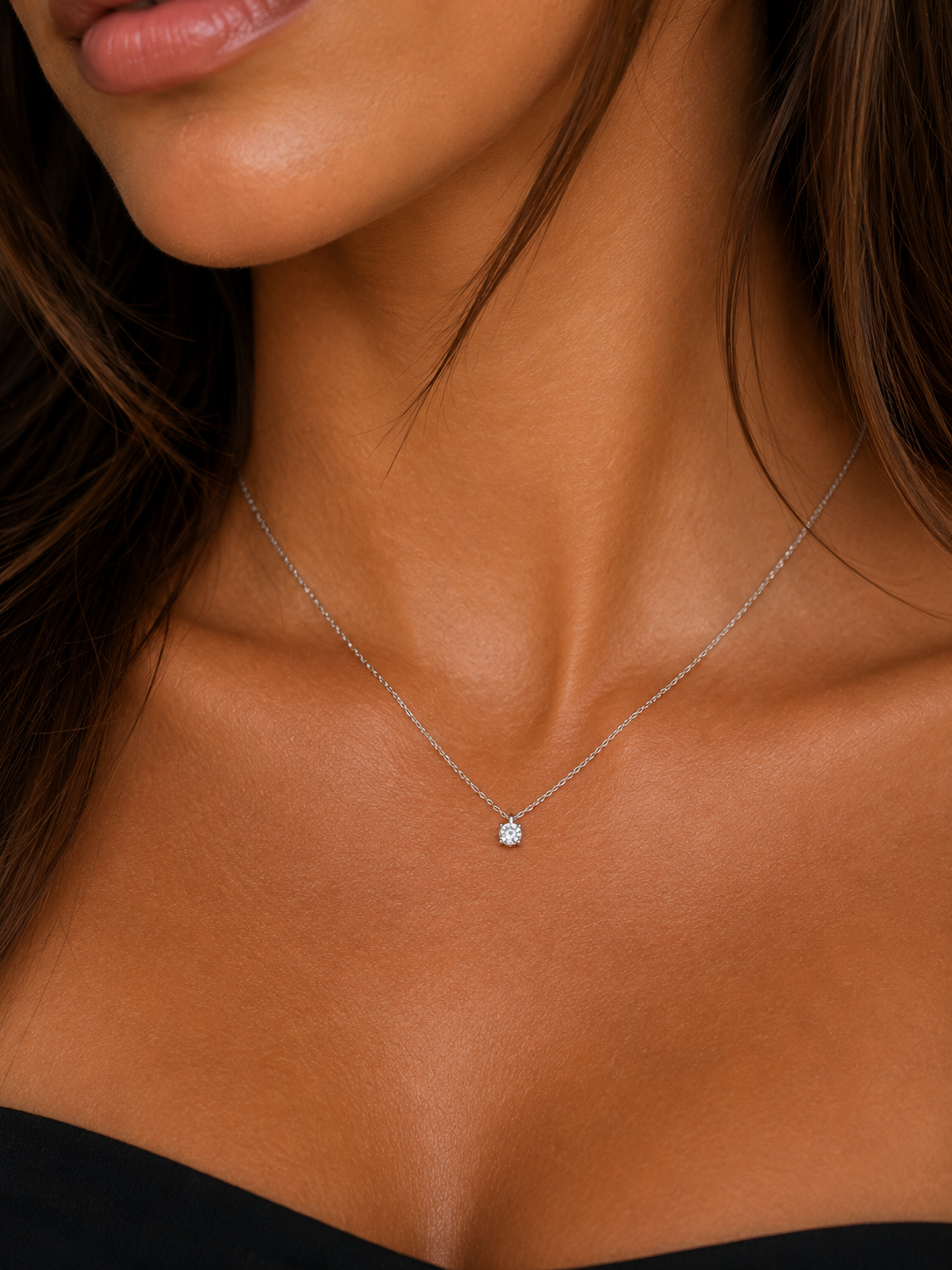 Solitaire Collier Weissgold - 4E914