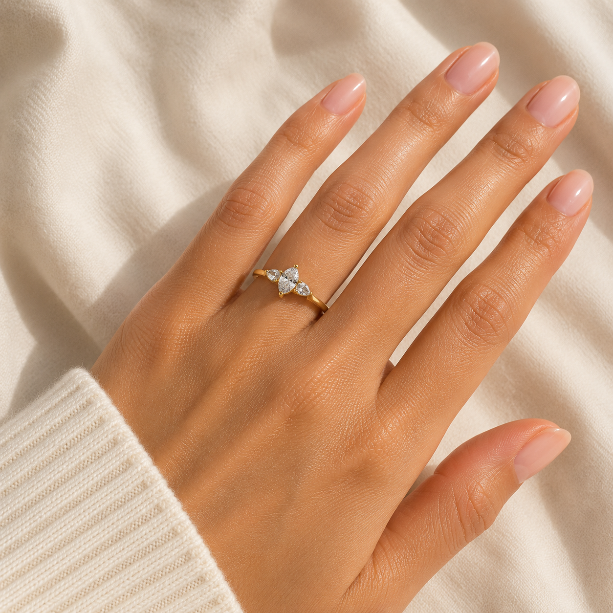 Solitaire mit Besatz Ring Gelbgold - 1GW65