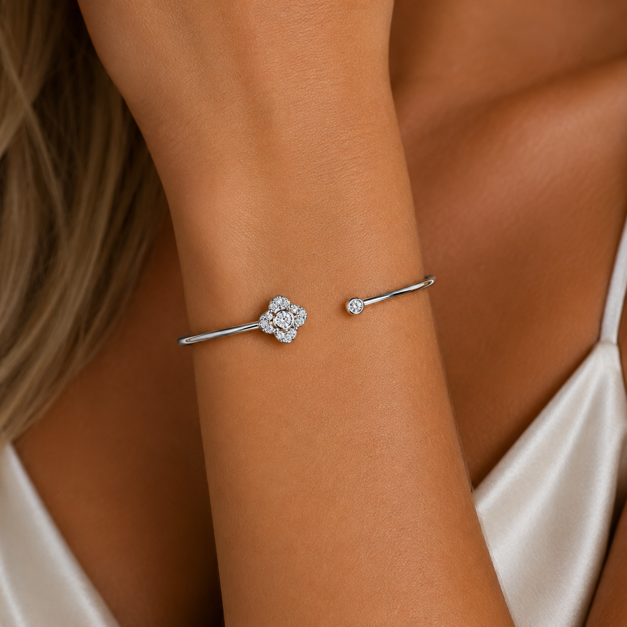 Modern Woman Armreif Weißgold - 6B585