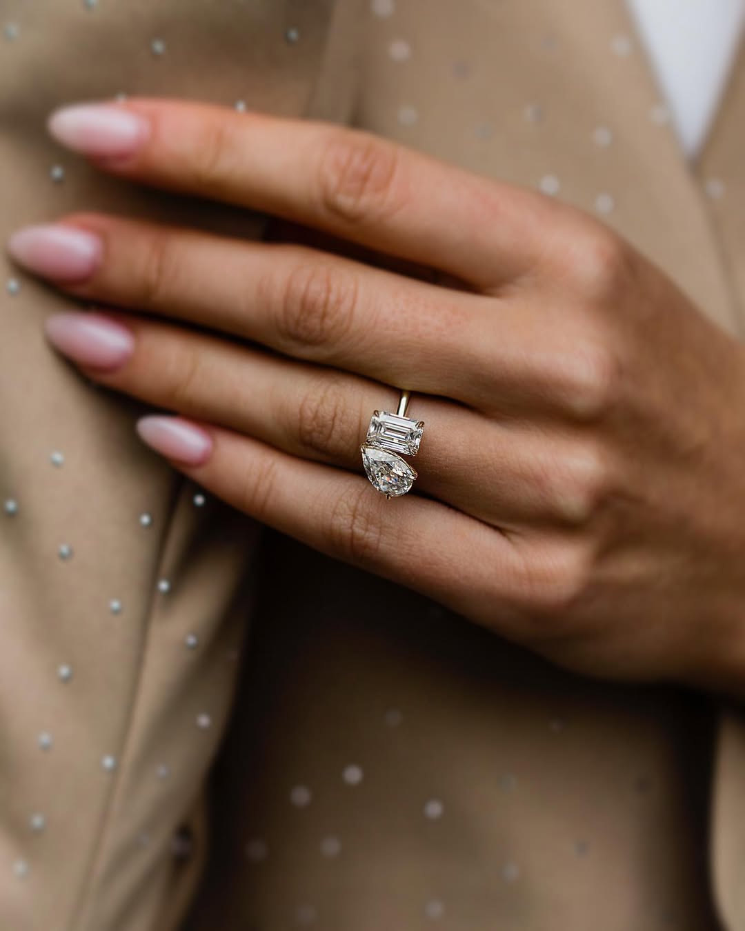 CHARME (Emerald + Tropfen Platin ohne Pavé)