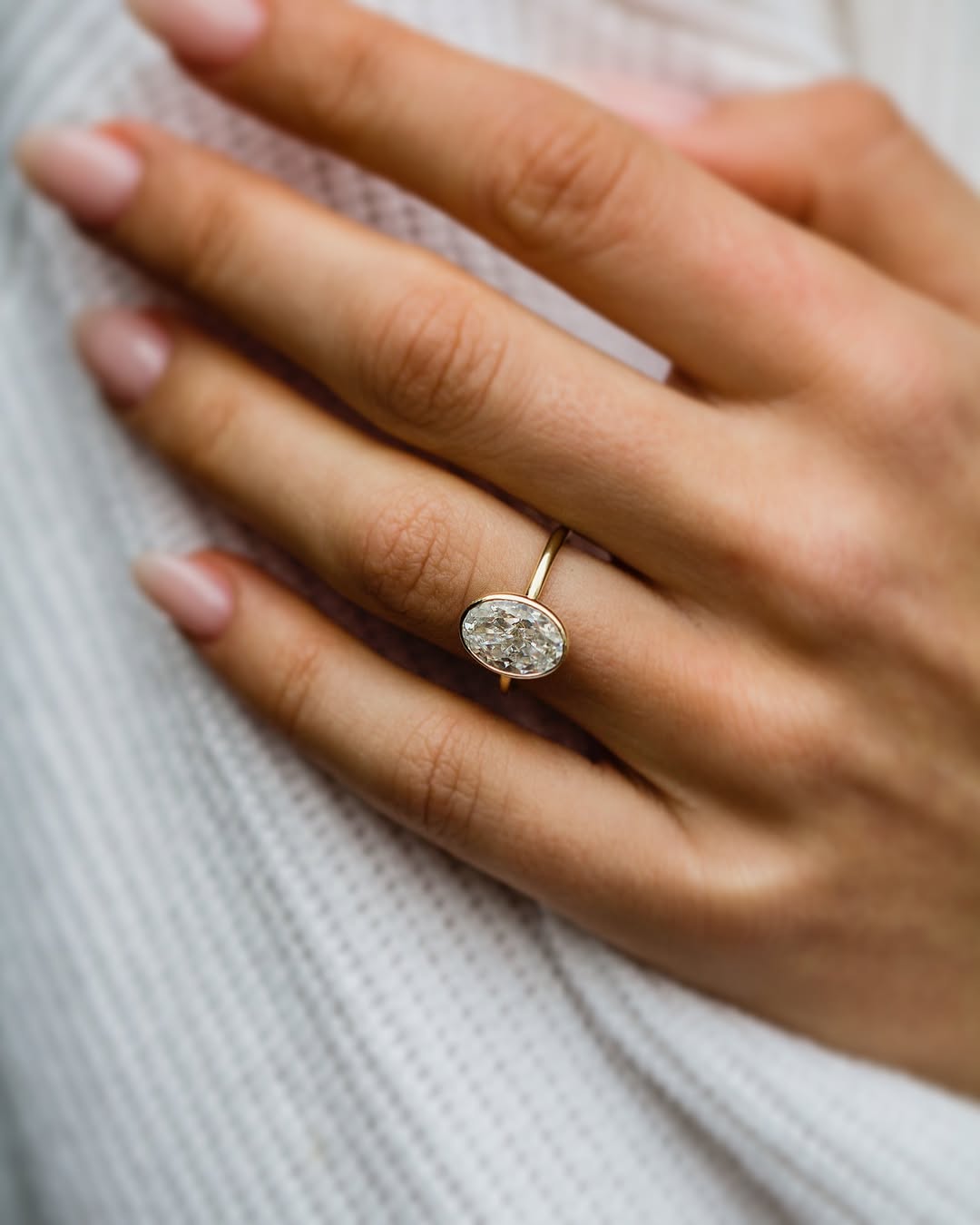 INFINI (Oval natürlicher Diamant Rosegold)
