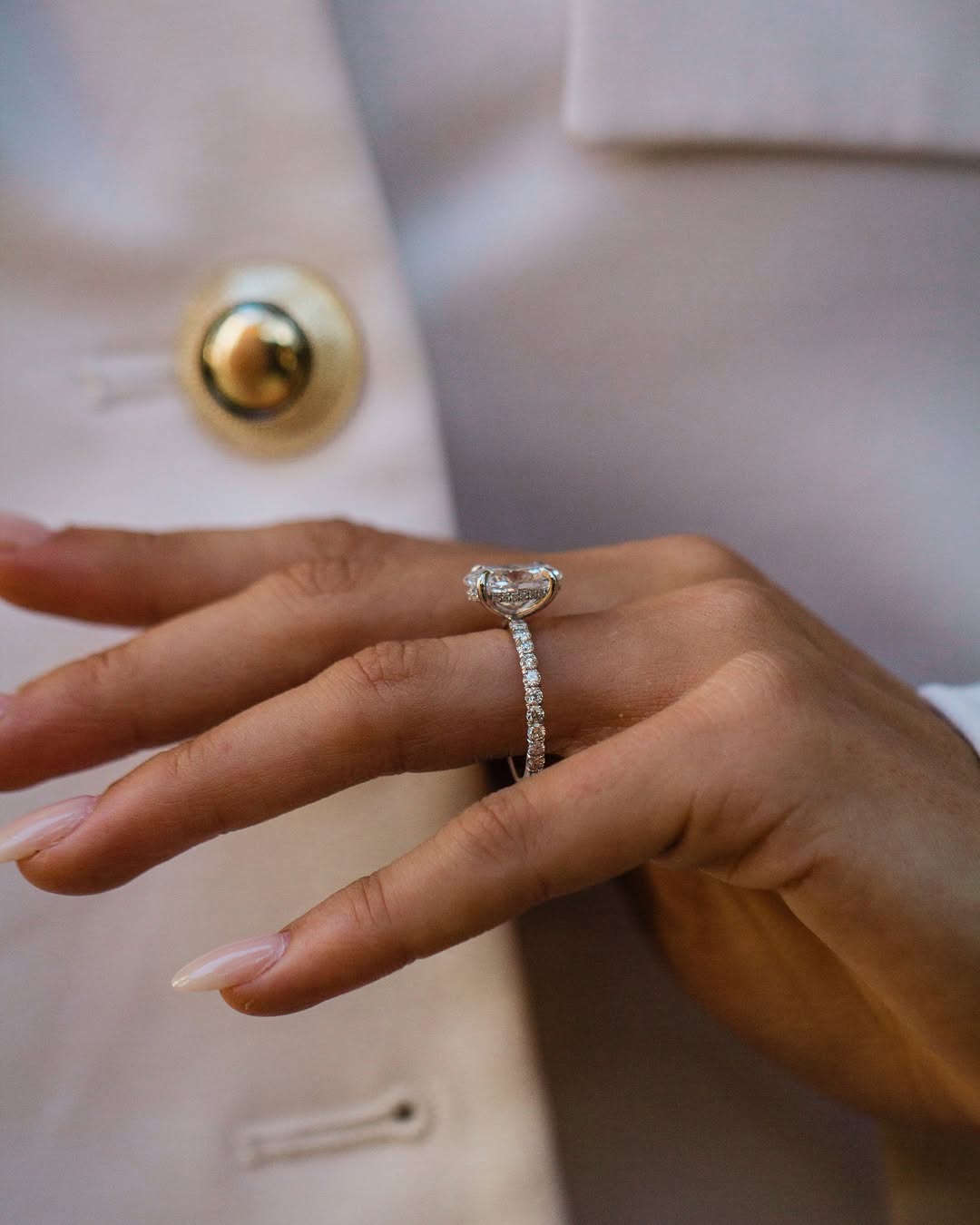 AMOUR (Oval natürlicher Diamant Rosegold mit Pave)