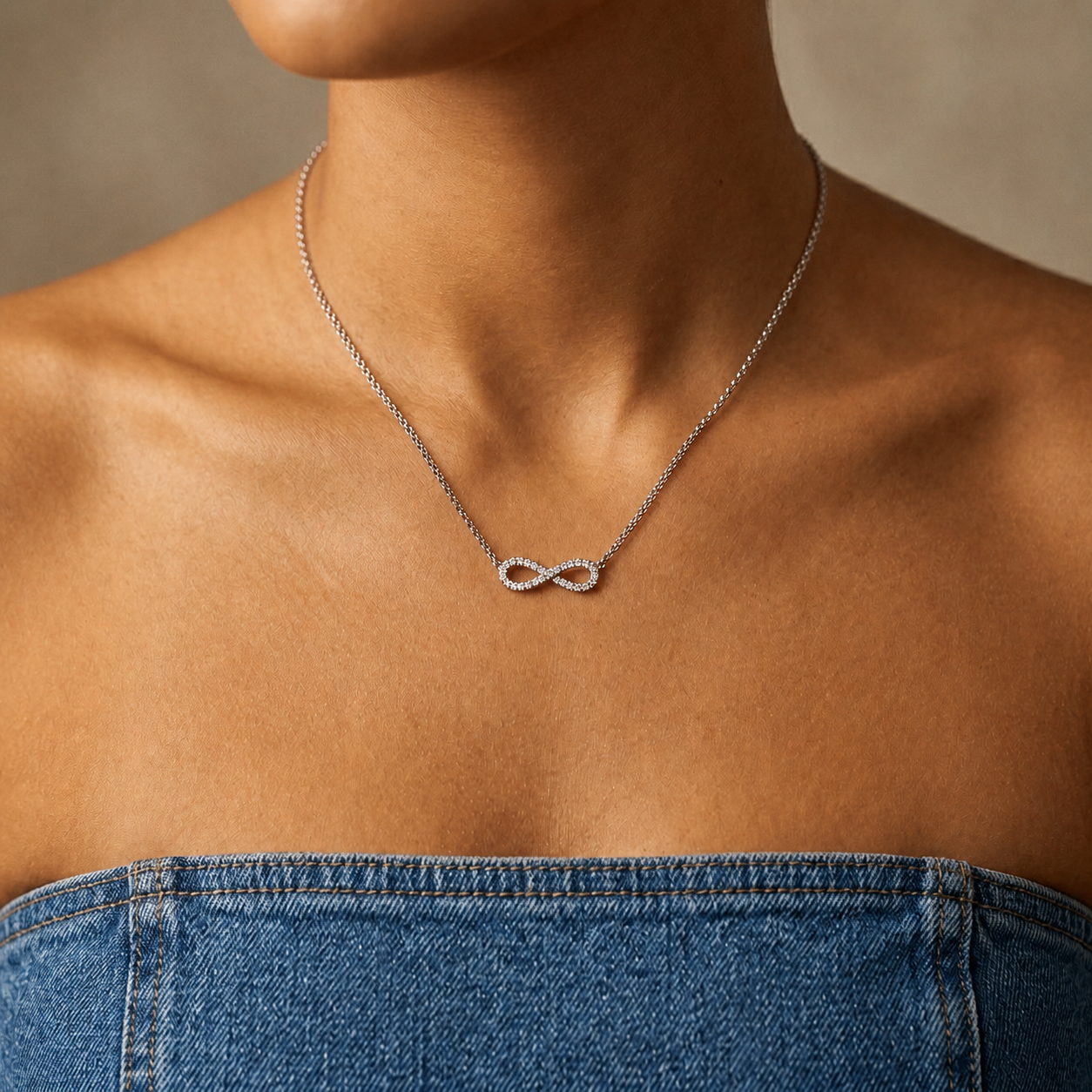Symbol Collier Weissgold - 4J423