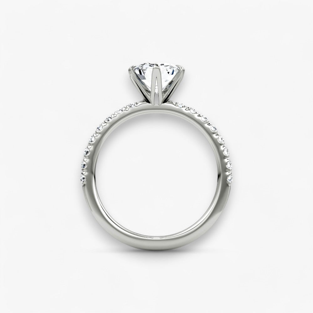 CLAIR (Emerald Platin mit Pave LABGROWN)