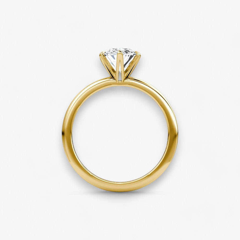 CLAIR (Oval natürlicher Diamant Gelbgold ohne Pave)