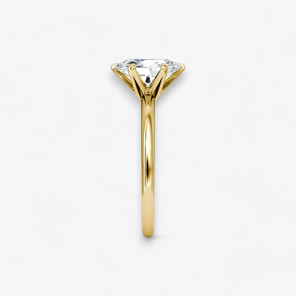 CLAIR (Oval natürlicher Diamant Gelbgold ohne Pave)