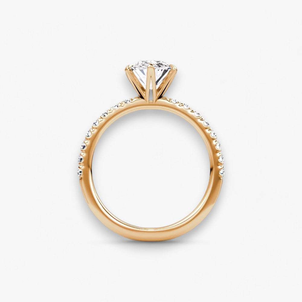 CLAIR (Oval Rosegold mit Pave LABGROWN)