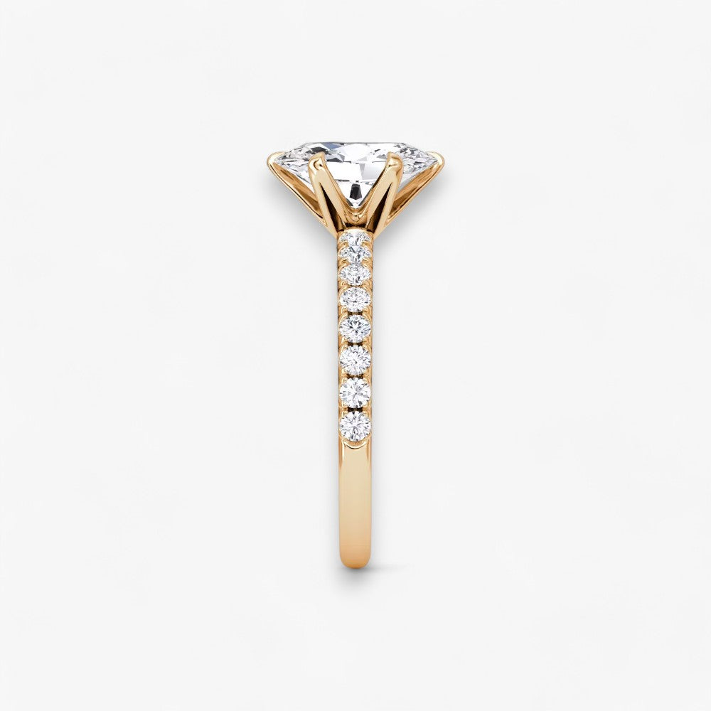 CLAIR (Oval Rosegold mit Pave LABGROWN)