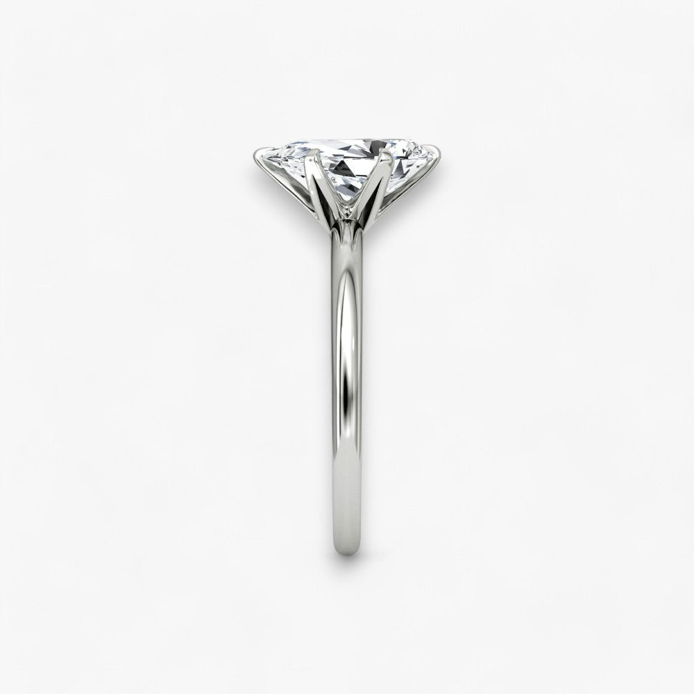 CLAIR (Tropfen natürlicher Diamant Platin ohne Pave)