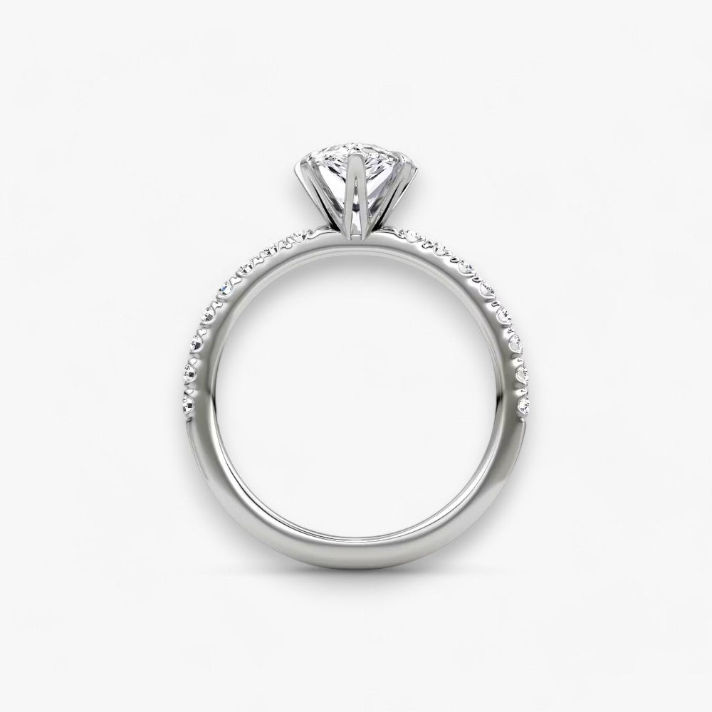 CLAIR (Tropfen Weissgold mit Pave LABGROWN)