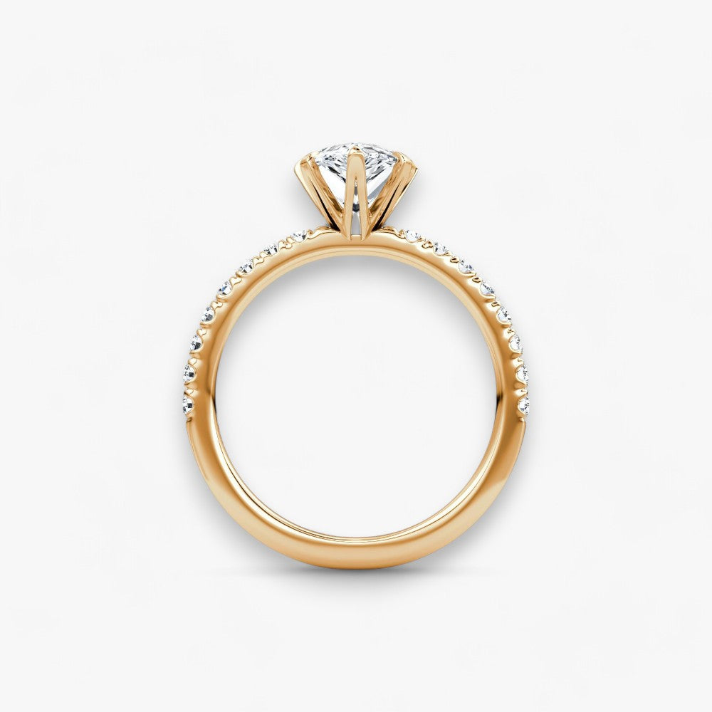 CLAIR (Tropfen Rosegold mit Pave LABGROWN)