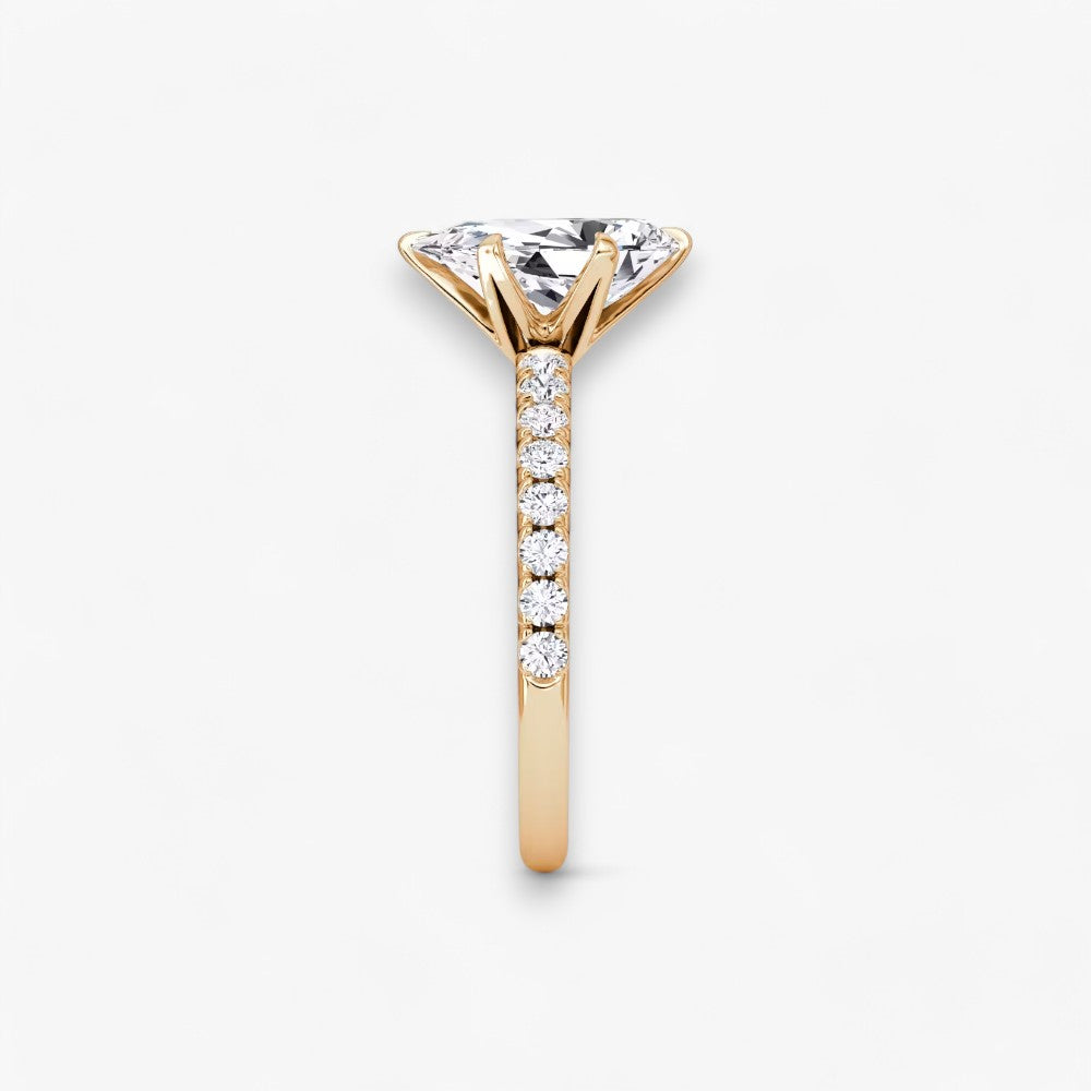 CLAIR (Tropfen Rosegold mit Pave LABGROWN)