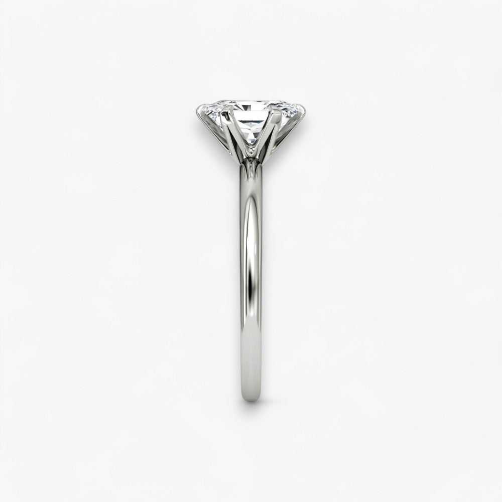 CLAIR (Radiant natürlicher Diamant Weissgold ohne Pave)