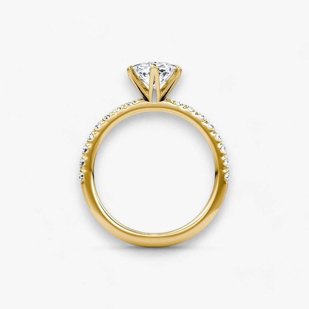 CLAIR (Radiant Gelbgold mit Pave LABGROWN)