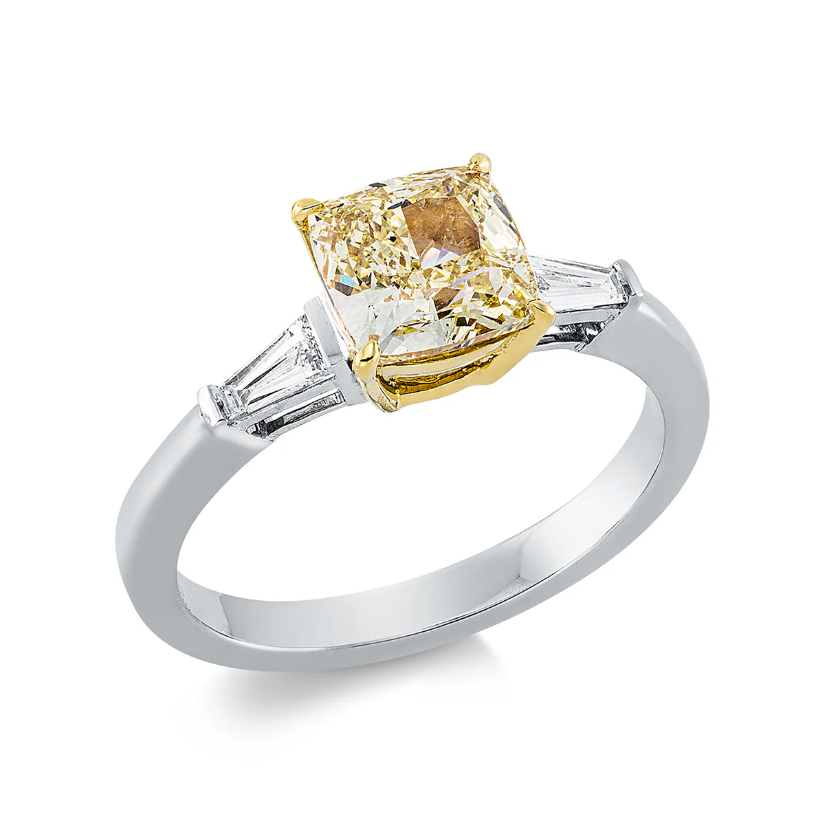 Farbiger Diamant Ring Weissgold / Gelbgold - 1EQ68