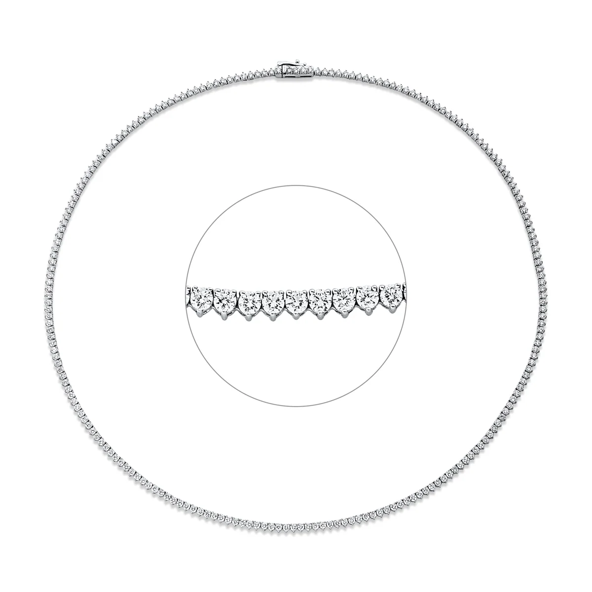 Tenniscollier Weissgold- 4Q132