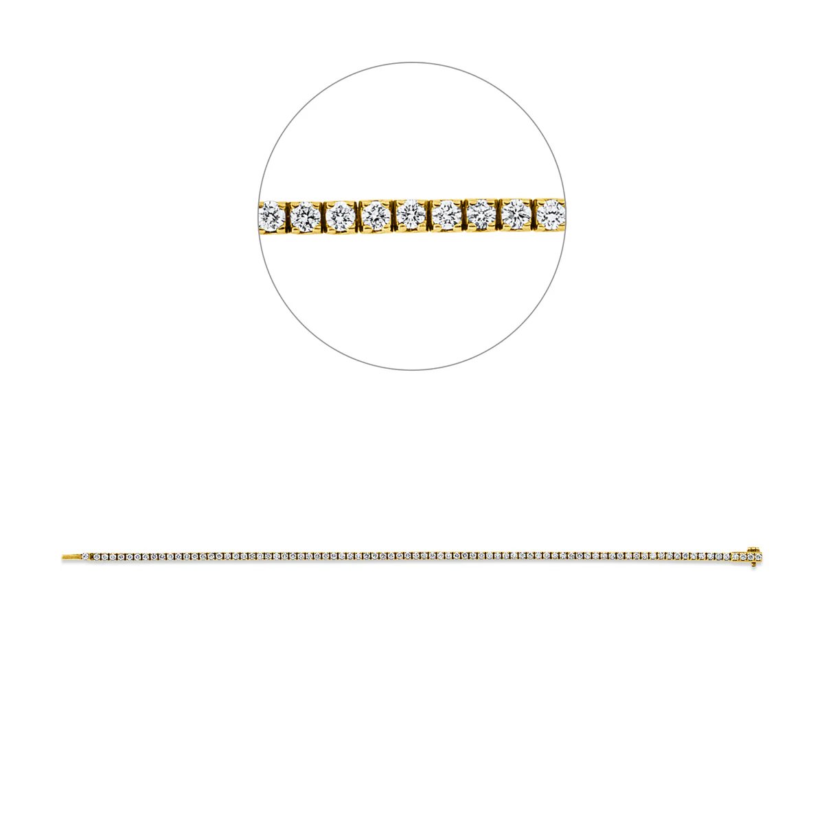 Tennisarmband Gelbgold