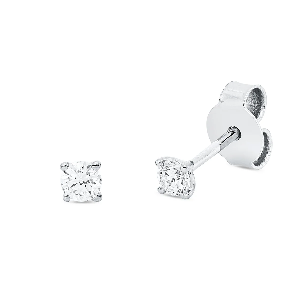 Solitaire Ohrstecker Weissgold - 2V774