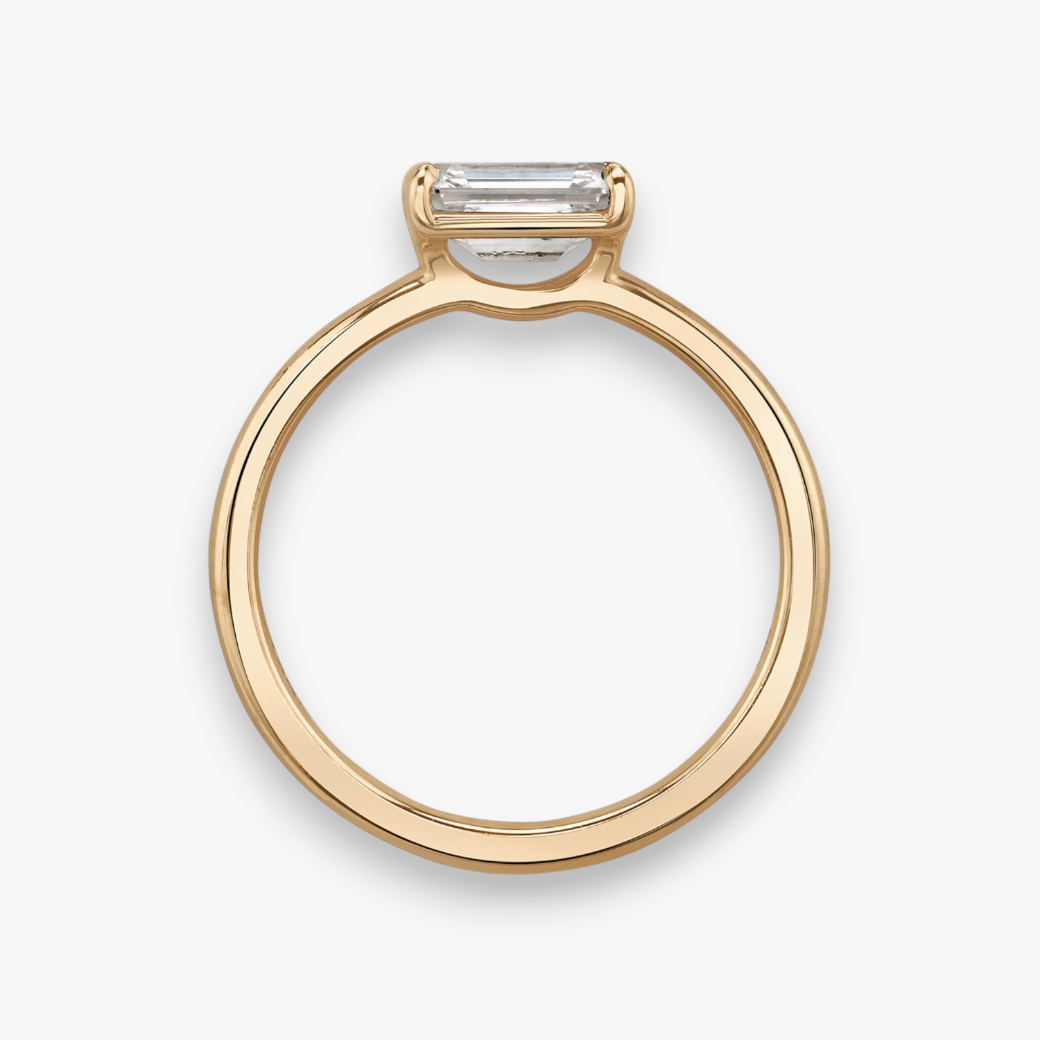 REVE (Emerald Rosegold ohne Pave natürlicher Diamant)