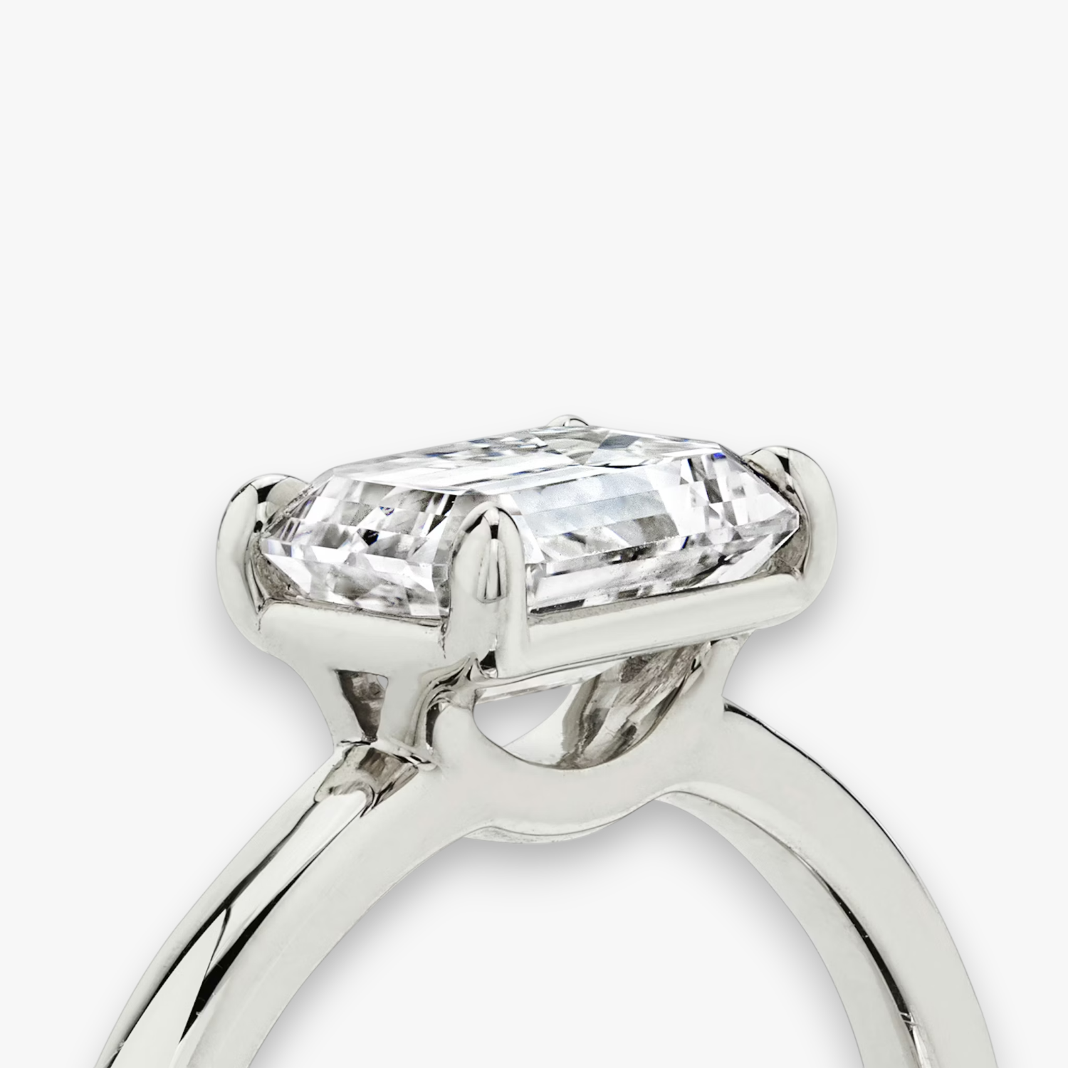 REVE (Emerald Platin ohne Pave natürlicher Diamant)